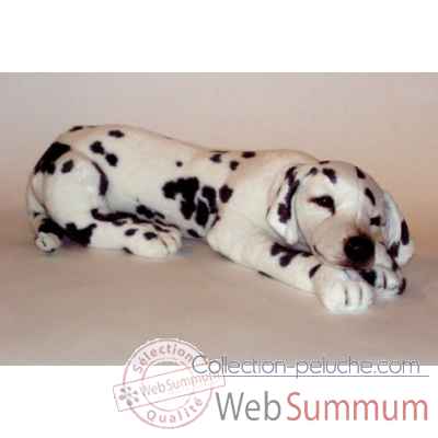 Peluche chien dalmatien couché 83 cm