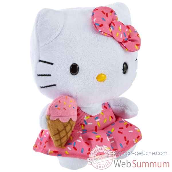 Peluche Hello kitty ice cream - beanie babies small -TY42090 de Ty